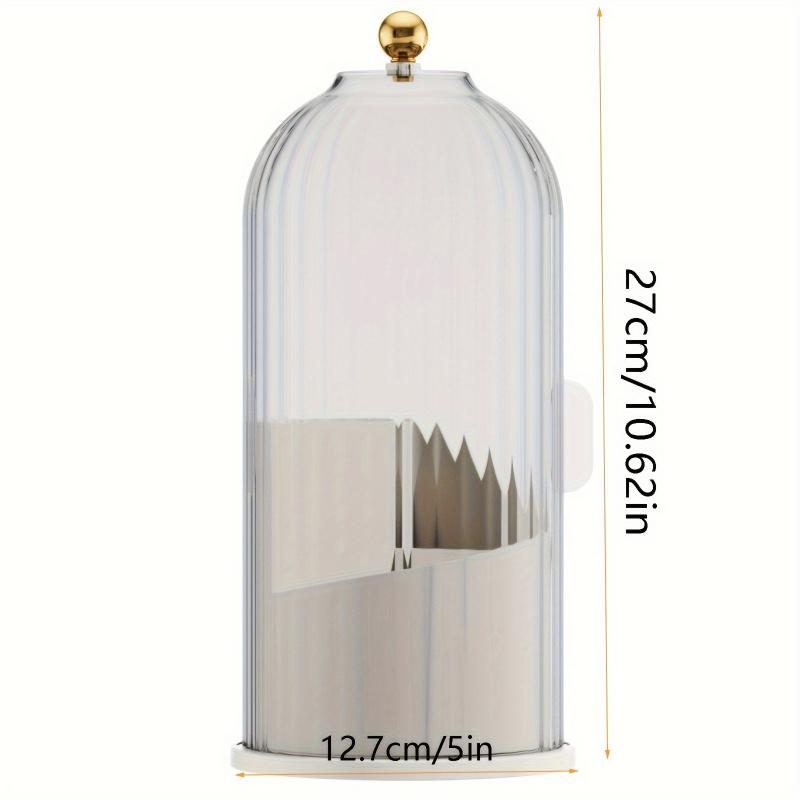 Luxury Birdcage Rotating Makeup Organizer | Clear Dustproof Cosmetic Storage Case | Aesthetic Vanity Decor for Brushes & Lipsticks