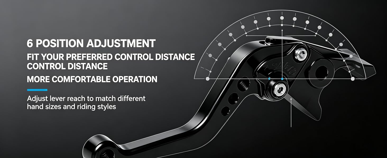 Motorcycle Brake Lever for MT07 2014-2023 2024 2025 2026, Adjustable Short Replacement Brake Lever & Clutch Lever Nice Accessories for MT-07 Black