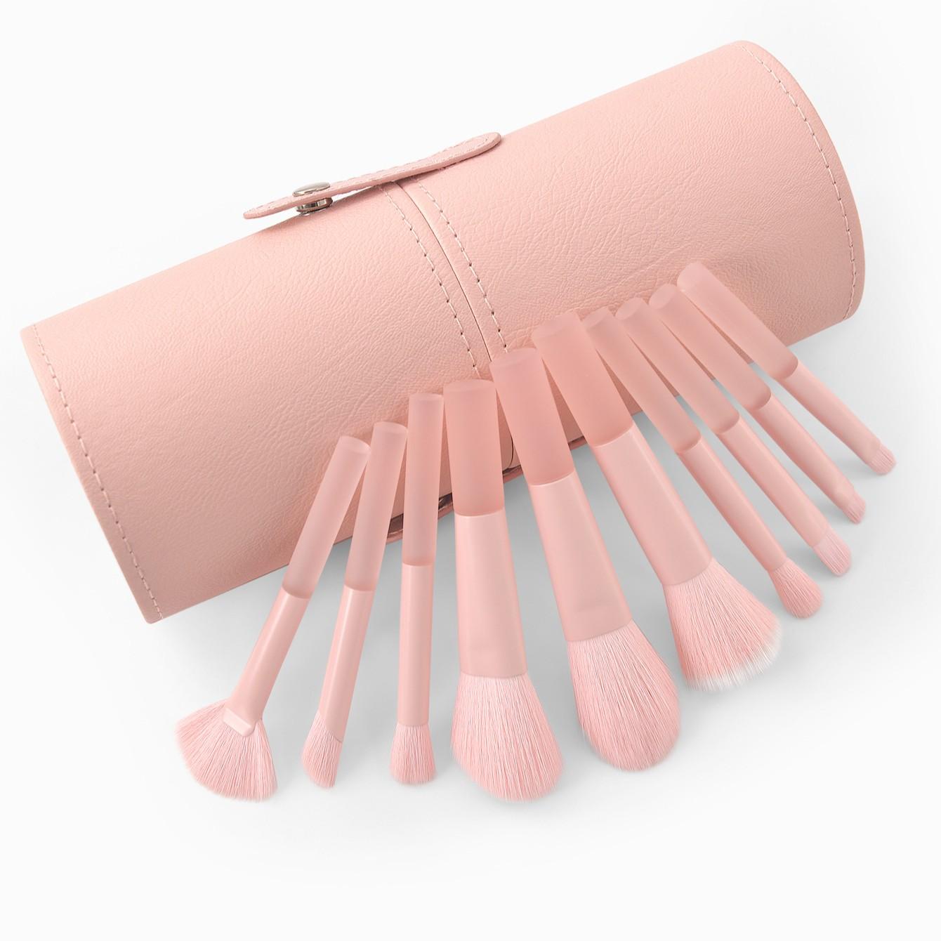 Bestselling Multi-Use Makeup Brushes Concealer Brush Set, 10pcs Peach Makeup Brush Kit with Brush Case, Essential Beauty Tools