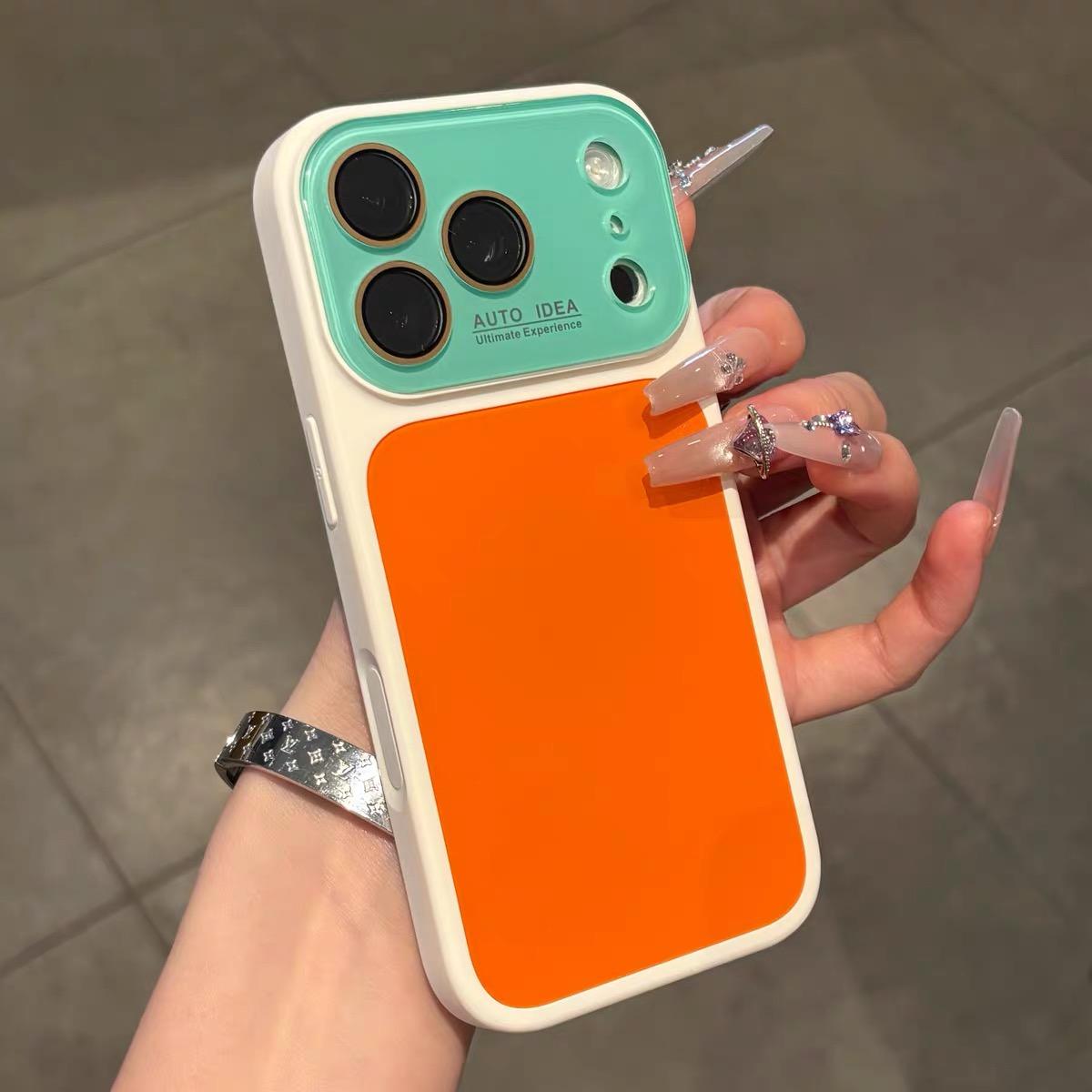 Summer Dopamine Color Block Macaron Candy Case for iPhone 17 Pro Max 16 15 Pro 14 13 Luxury Elegant Design Soft + Acrylic Crystal Camera Lens Protection Large Viewing Window Shockproof Protective Cute Aesthetic Colorful Cover
