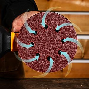 DEKOPRO Random Orbital Electric Sander with 16 Sandpapers, 14000RPM, 5-Inch, High Performance Dust Collection - For Woodworking