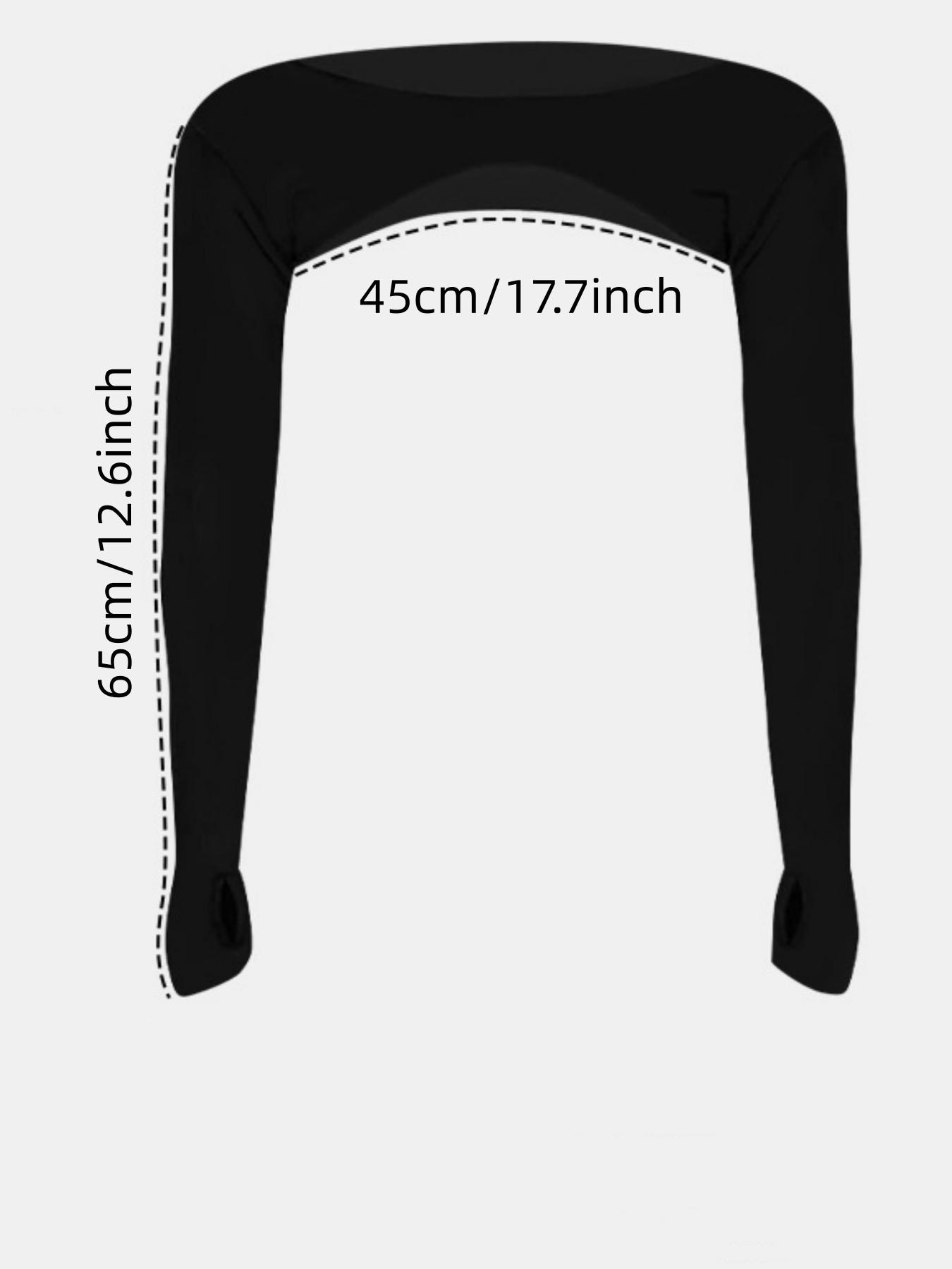 1 Piece Women's Summer Solid Color Sun Protection Body Shaping Shawl Arm Sleeves, Thin Shoulder-connected Sleeve Cardigan with Off-shoulder Design, Fashionable High Elasticity UV Protection Shawl, Suitable for Fitness, Yoga, Cycling and Golf