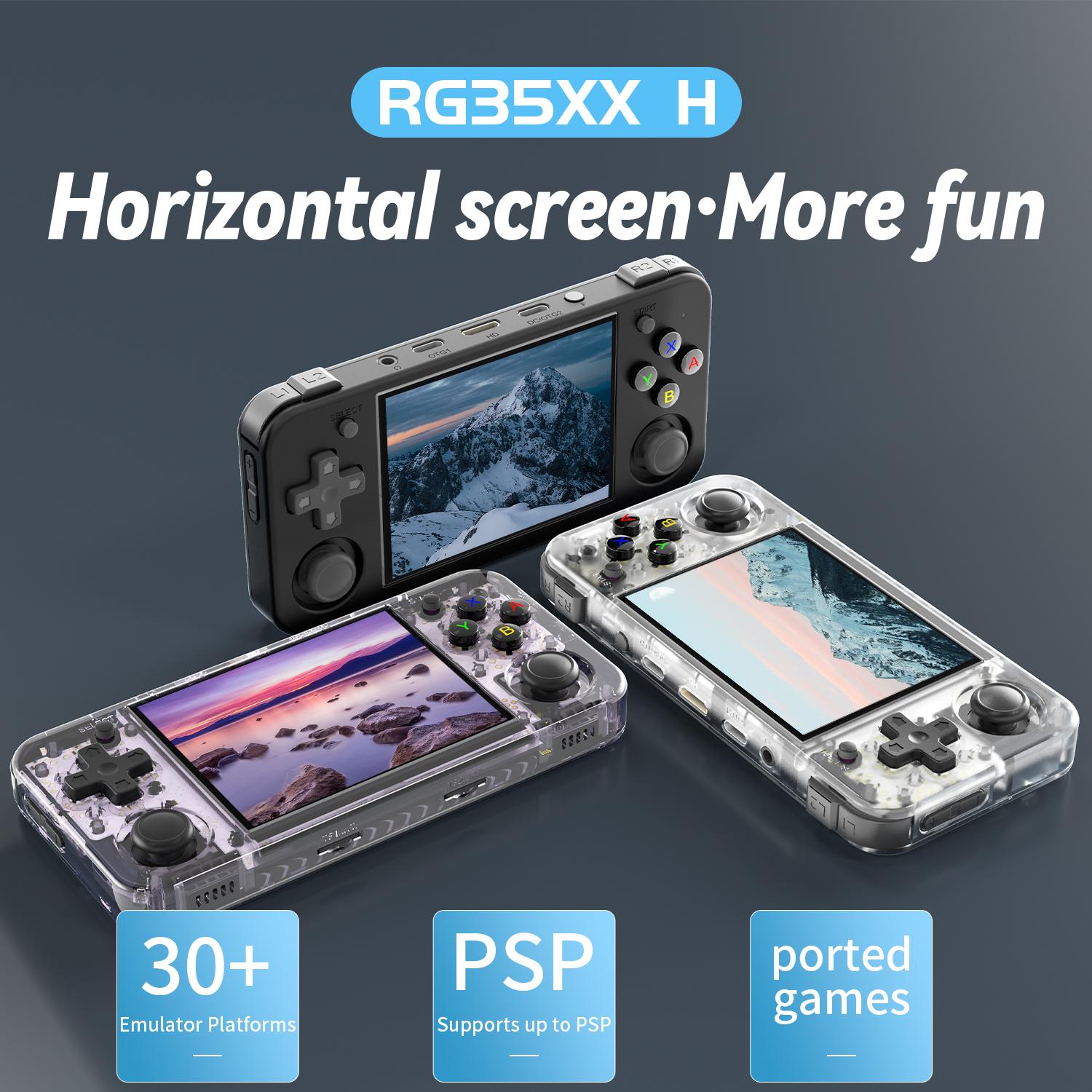 ANBERNIC RG35XX H Hand-held Consoles For Playing Video Games 3.5-inch IPS 640*480 Screen RG35XXH Retro Game Player 3300 mAh 5000+ Games Linux 64-bit System Holiday Gifts