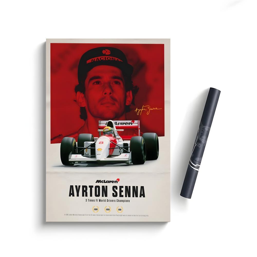 A-Ayrton S-Senna Classic Poster Bedroom Home Decor Art Poster Perfect Gift for Family and Friends