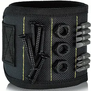 Strong Magnetic Wristband, Multifunctional Wristband with Magnetic Nails, Wristband for Woodworking, Metalworking, Hand Tools, Tool Pouch, Tool Pockets