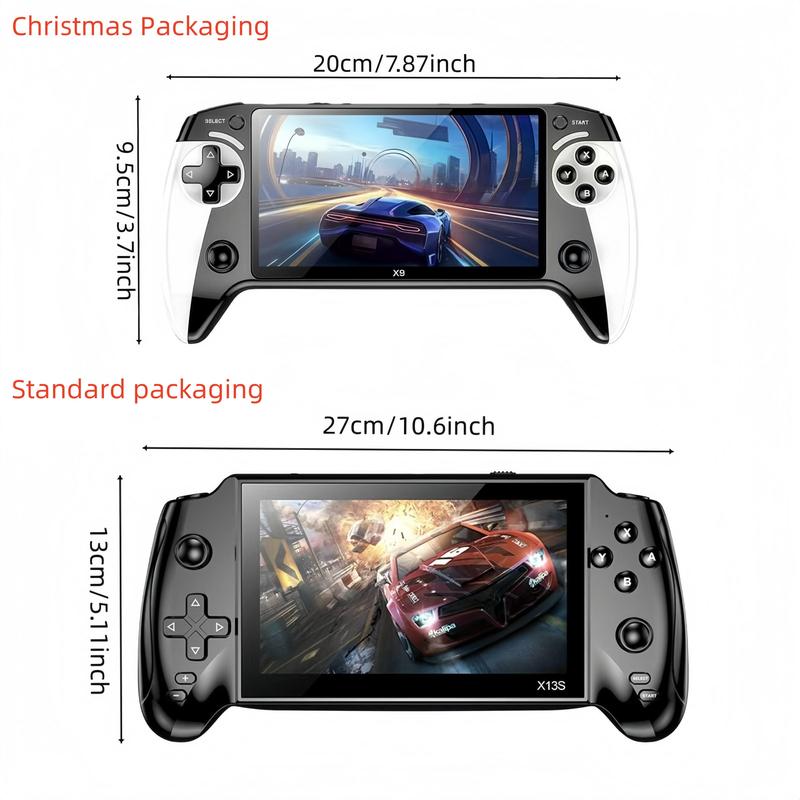 Portable Retro Game Console, 5.5-Inch Large Screen, 10 Emulator Support, Ultra HD Graphics Handheld Game Console, Ideal Gift for Birthdays, Father’s Day & Christmas
