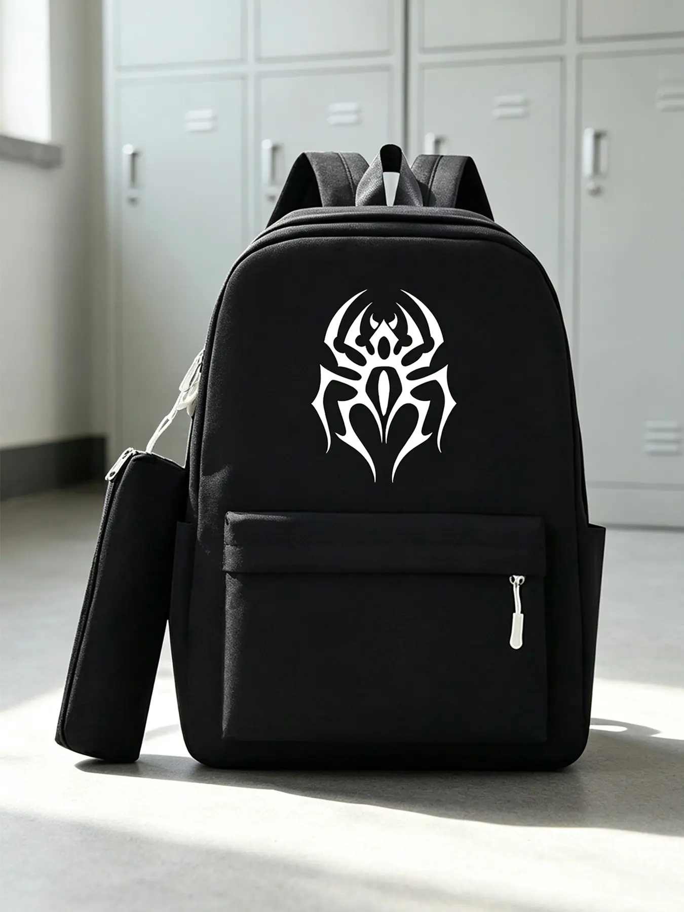 Spider Pattern Fashion Backpack, Lightweight Casual Student Travel Bag, Large Capacity Adjustable Straps Laptop Backpack
