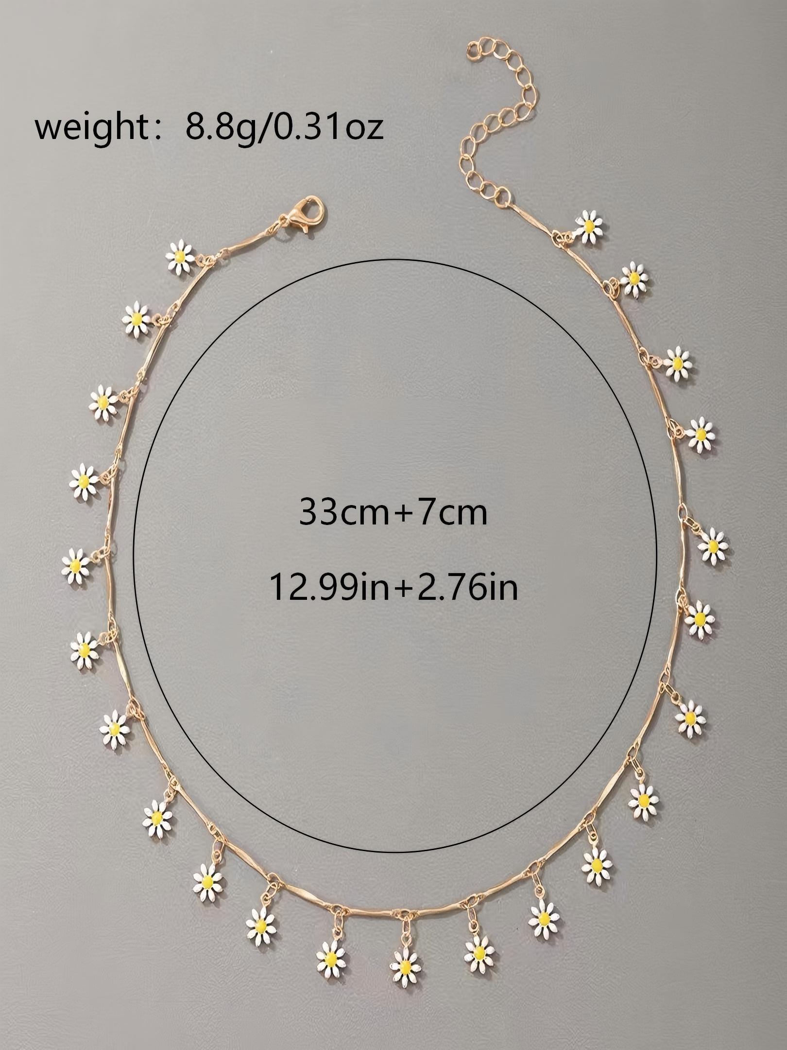 Daisy Necklace Alloy, Sweet Style for Young Fashion Women, Adjustable Clavicle Chain, Perfect Gift for Friends