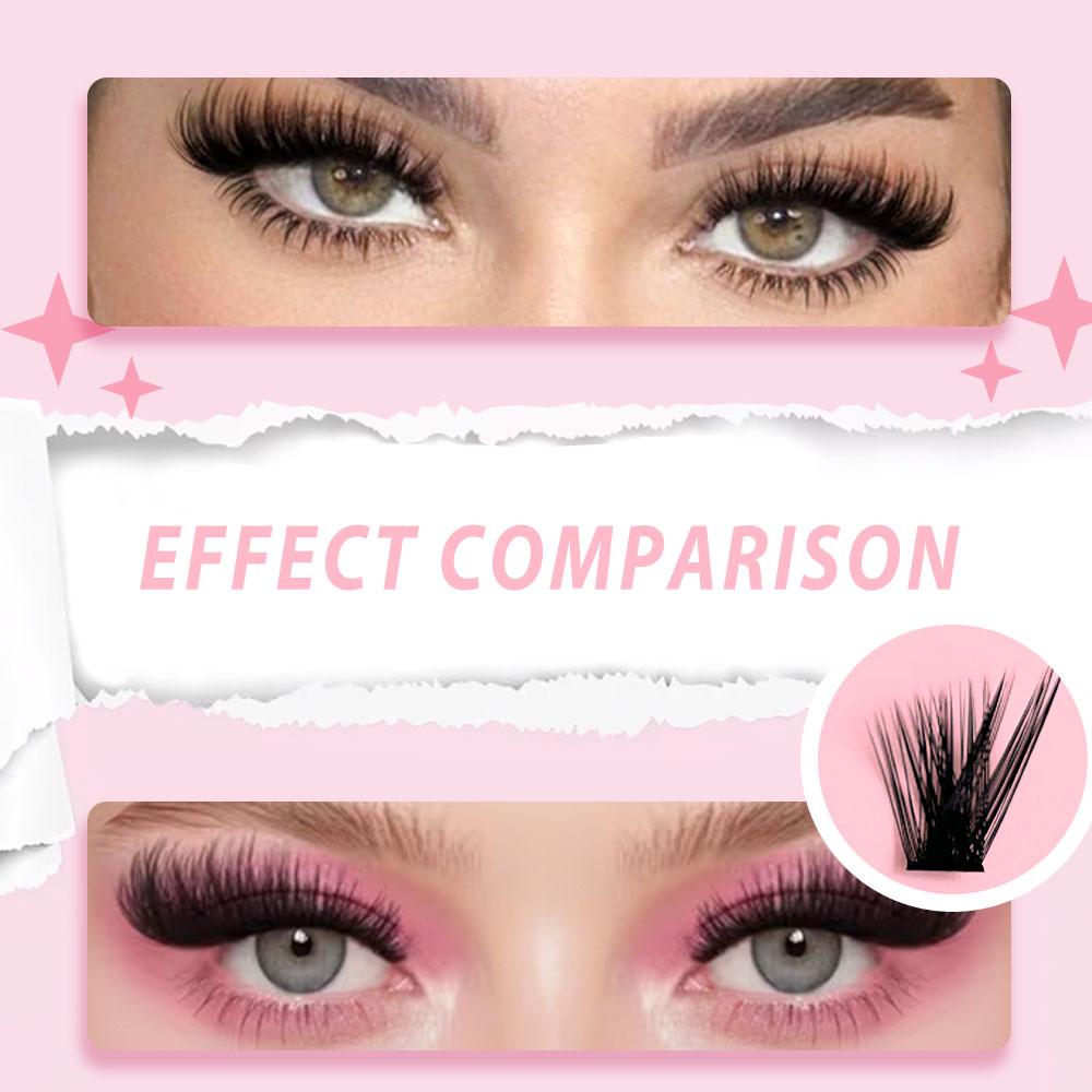 DIY Cluster False Eyelashes 80D+, Dense Comfortable, Reusable, 180 Pads, D Curl,  Boost Confidence, Large Capacity