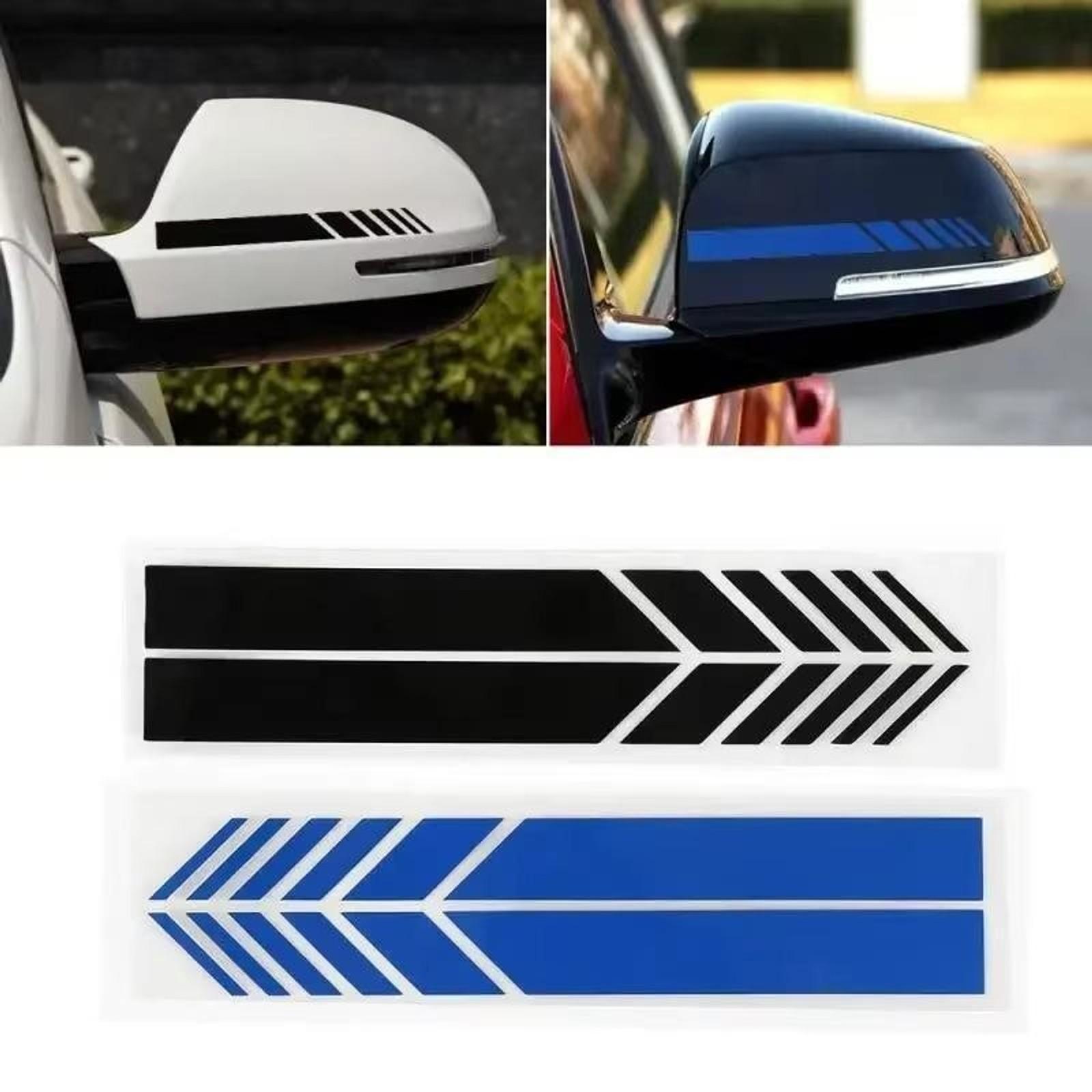 Non-Fading Car Racing Stripe Sticker Decal for Side Rear View Mirror, Fashion Color Car Styling Decor