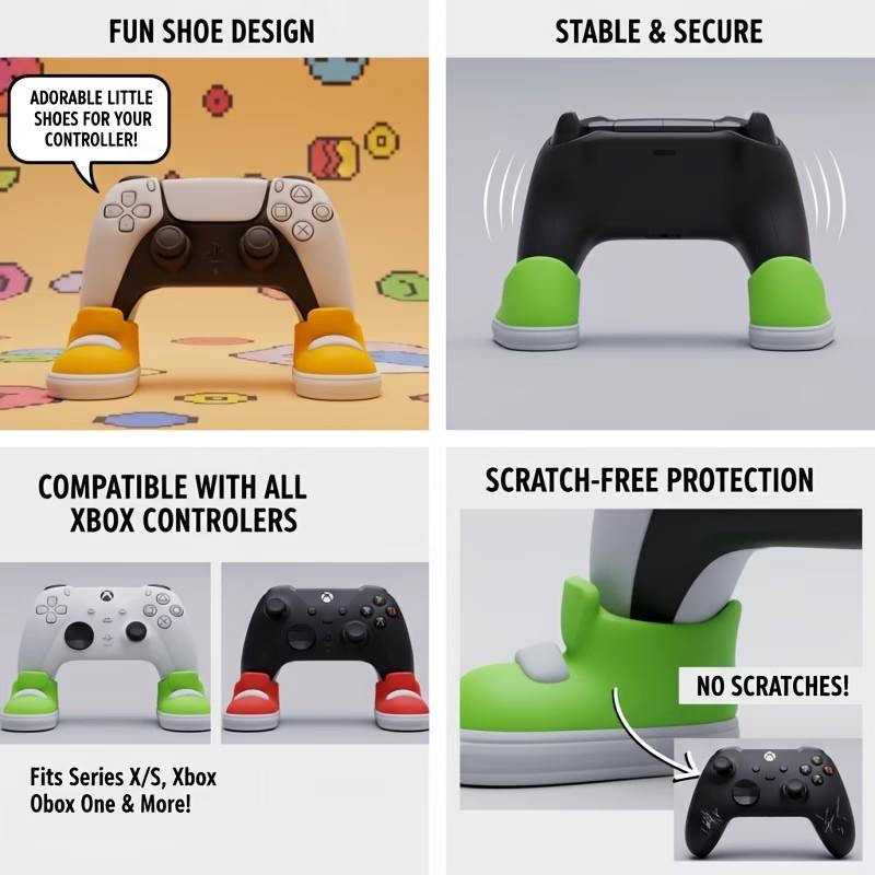 Game Controller Fun Stand, Colorful Shoe-Shaped Holder for Ps4 Ps5 Xbox, Perfect Gift for Birthday Christmas Valentine, Desk Decor, Game Accessories