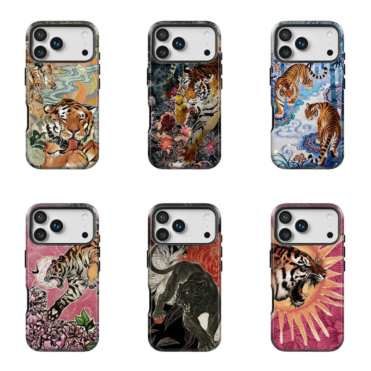 Wild Tiger & Panther Phone Case,Tough phone case,for iphone 17 Pro max 16 15 14 13 12 11 Pro Max/Pro/Plus for Samsung S26 S25 S24 S23 S22 S21 Ultra/Plus Cute,Gifts For Fans Men Women, Phone Accessories