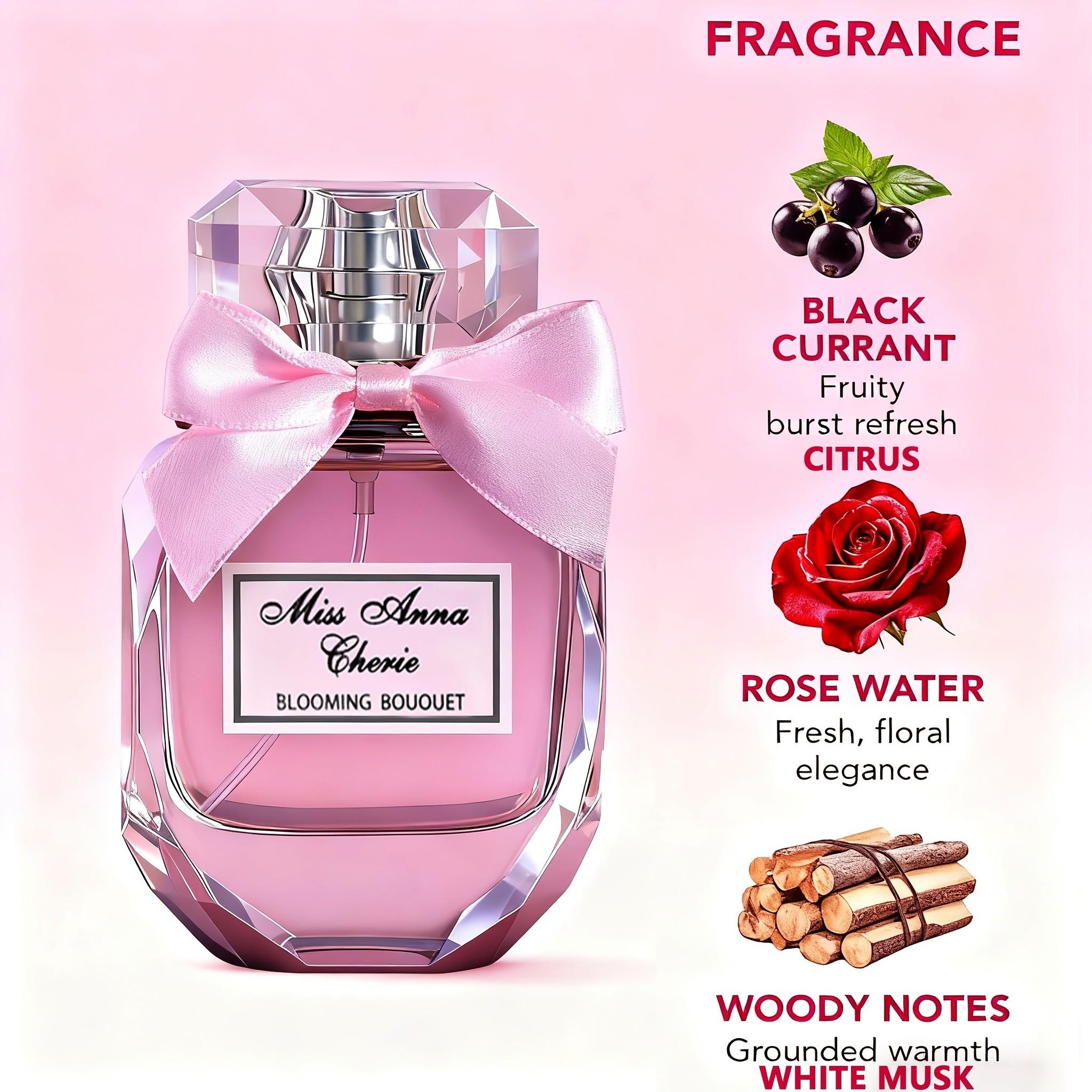 Women's Perfume, 15% Fragrance Concentration, Long-Lasting Scent, Floral Top Notes, Fruity Base Notes, Essential for Girls, Portable Size
