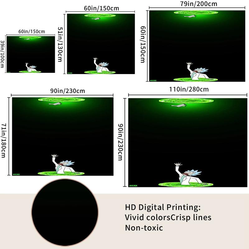 Rick and Morty Pattern Durable Decorative Tapestry for Home Decor, Stylish Room Flag, Unique Wall Art for Living Room and Bedroom, Gift for Kids and Teens