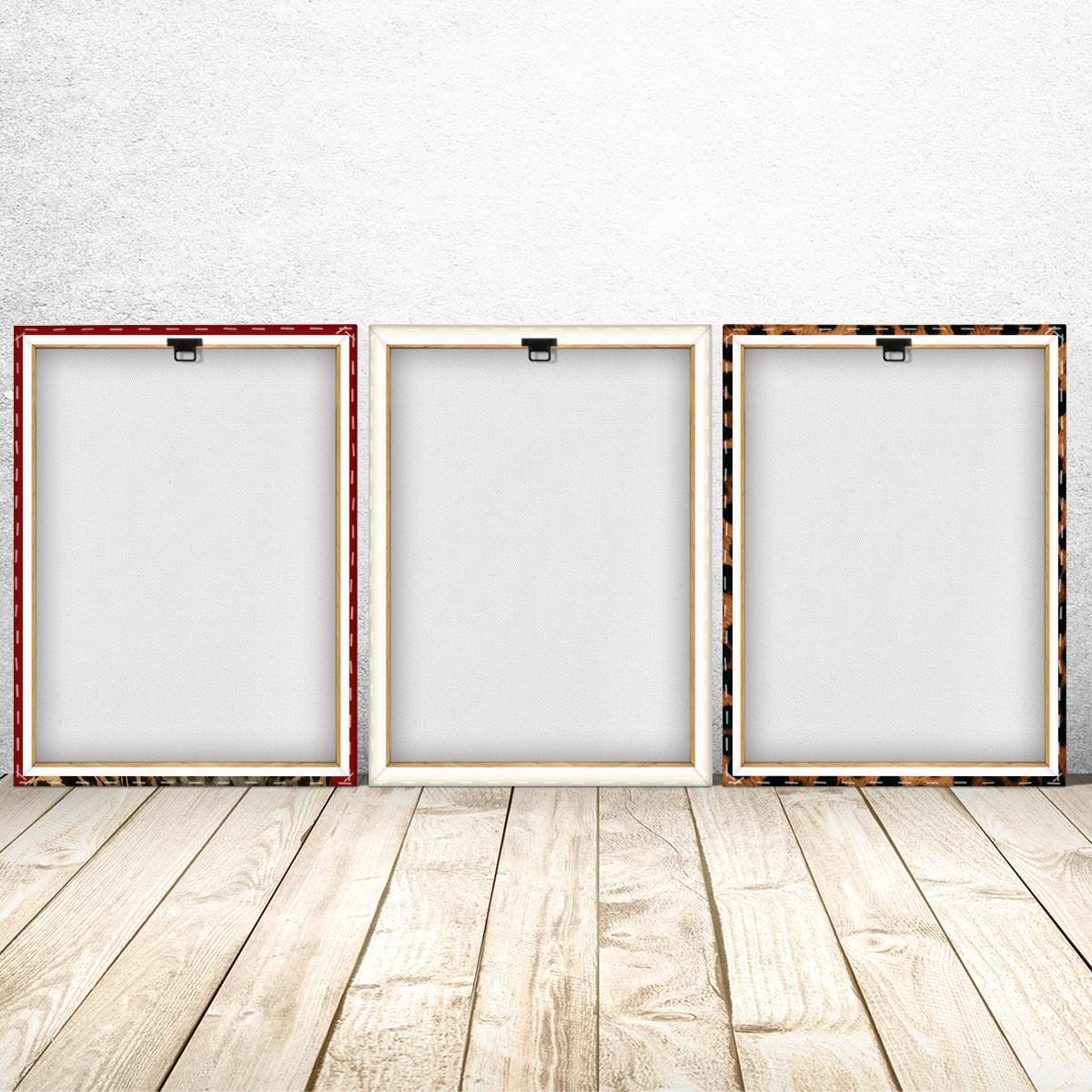 3-Pack Wood Frame Canvas Posters, Vintage Leopard Print High Heels Decor, Modern Living Room Art, Waterproof, Gift Idea