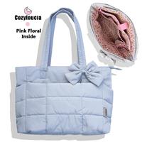 B-Light Grey-Pink Floral-Bow