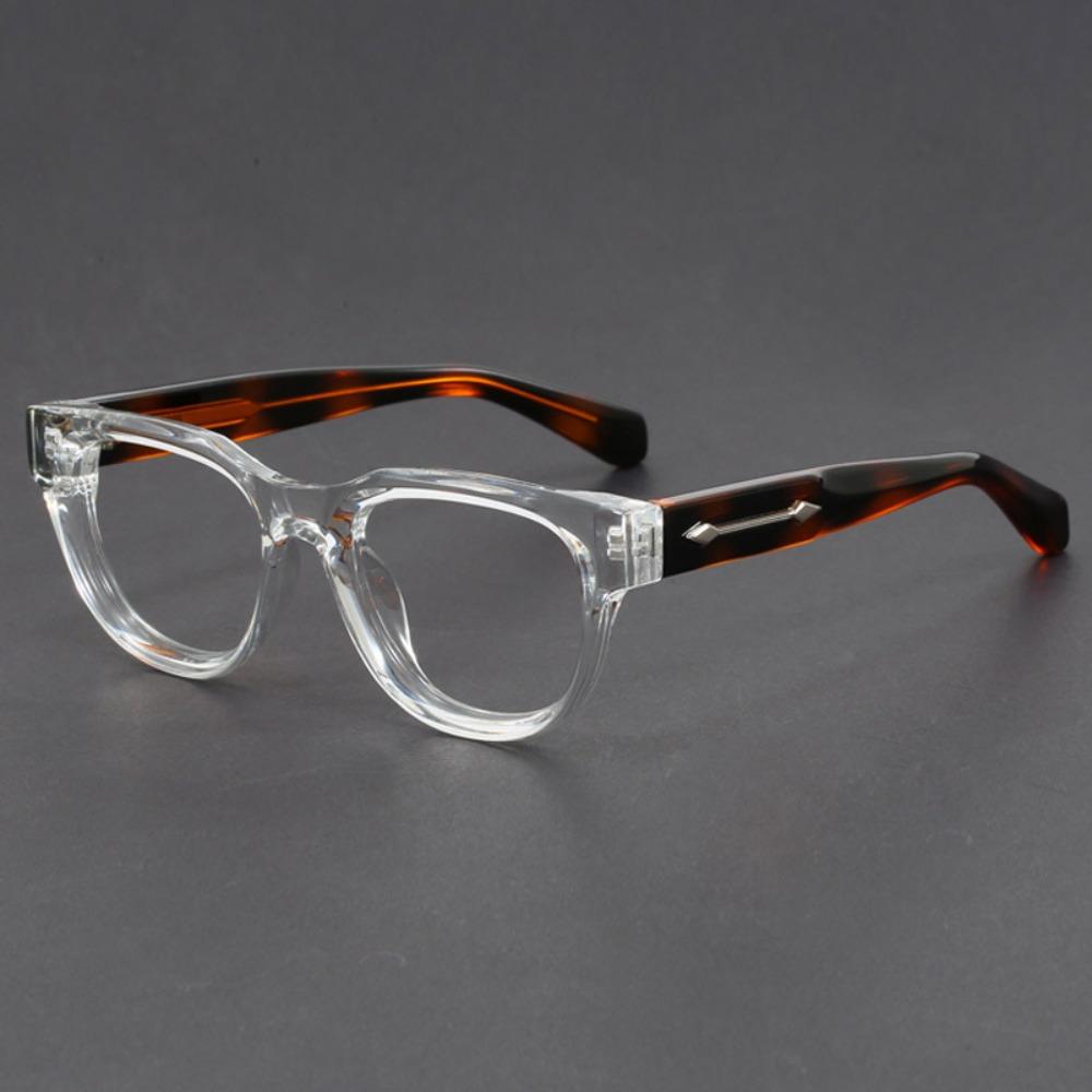 Square Frame Fashion Glasses Arrow Shaped Inlay Decor on Temple Luxury Style Unisex Statement Eyewear for Trendy Outfits