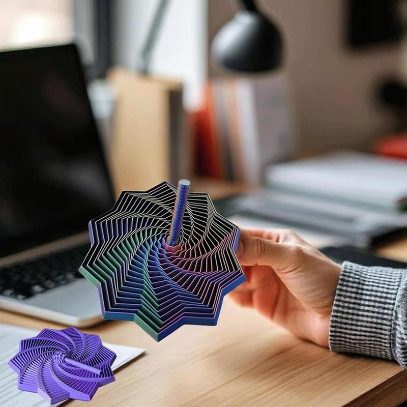 1pc 3D Printed Hexagonal Spiral Stress Relief Fidgeting Toy, Home Decor, Halloween & Christmas Gift, Party Favor, Unique Desk Accessory