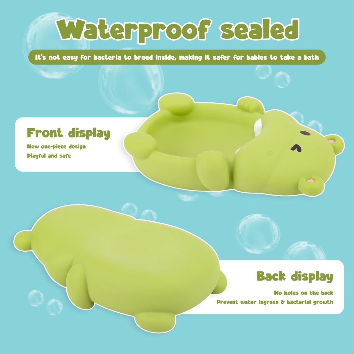 Floating Animal Hippo Toy Seal Toy Sealed Float Play Water Bathing Set, Baby Shower Bathtub Toys, Safe Non-Toxic Material