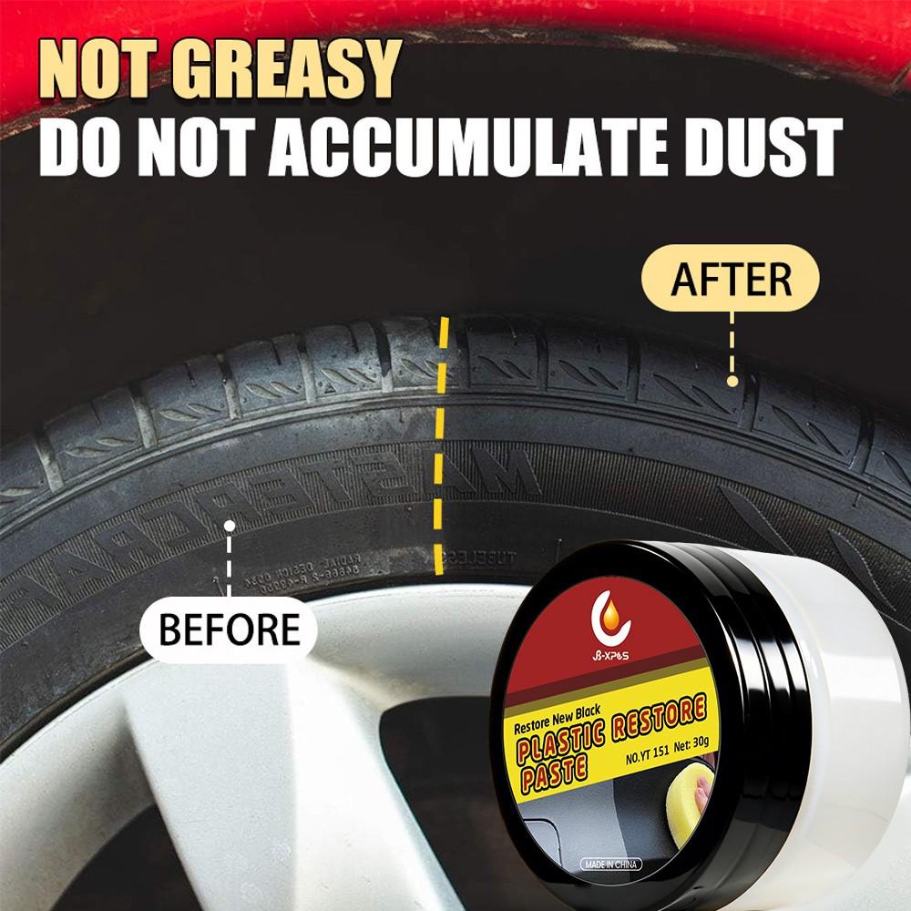 Car Plastic & Leather Restorer - Professional Ceramic Coating for Long-Lasting Protection, Restoration & Whitening - Enhances Black Gloss for Plastic Trim & Rubber Maintenance