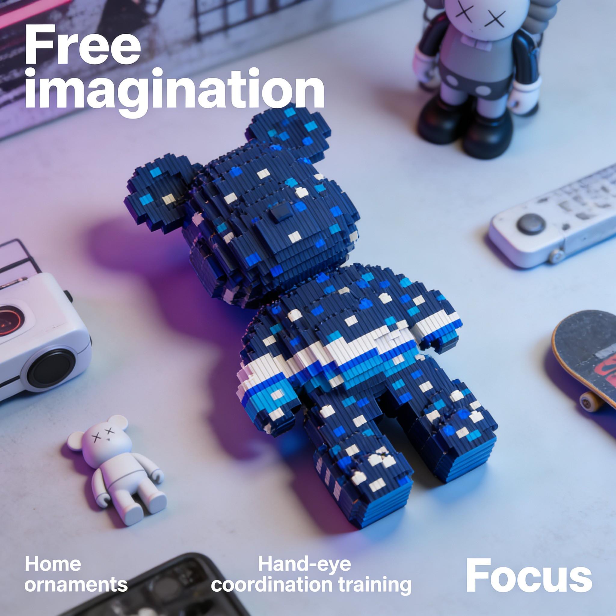 Star Sea Pattern Bear Series Building Blocks Model, 1688pcs, Original Authentic, New 2026 Size, Gift Idea, DIY Craft Decor