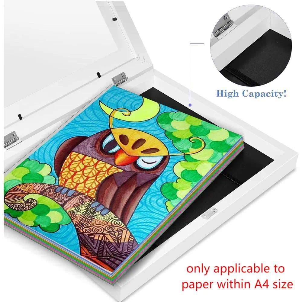 Magnetic Storage Frame with Corner Protection, Acrylic Art Frame, Wall-Mounted Floral Decor, Ideal for Home, School, Office #GLOBAL PICKS