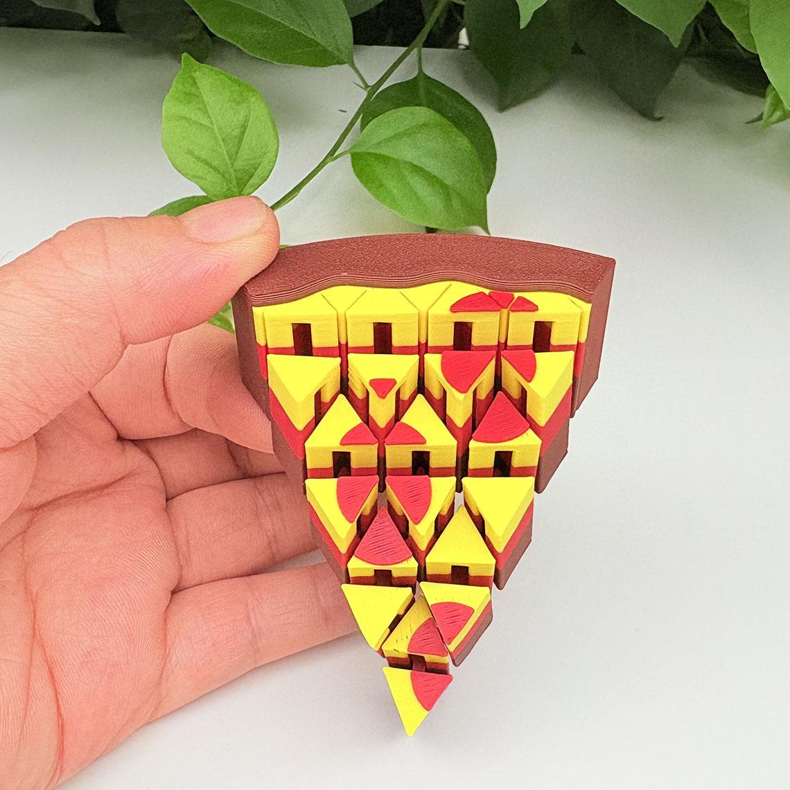Pizza Box for Mini Pixel Pizza Stress Toys,3D Printed Mini Pizza Puzzle Box