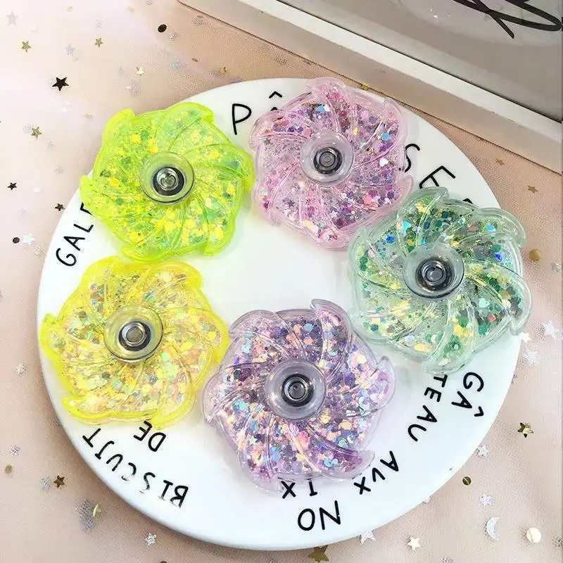 Unisex Extreme Fingertip Flowing Sand Fidget Spinner - Cool Cartoon Design, Ages 12+ Fun Birthday Gift Toy for Educational Play