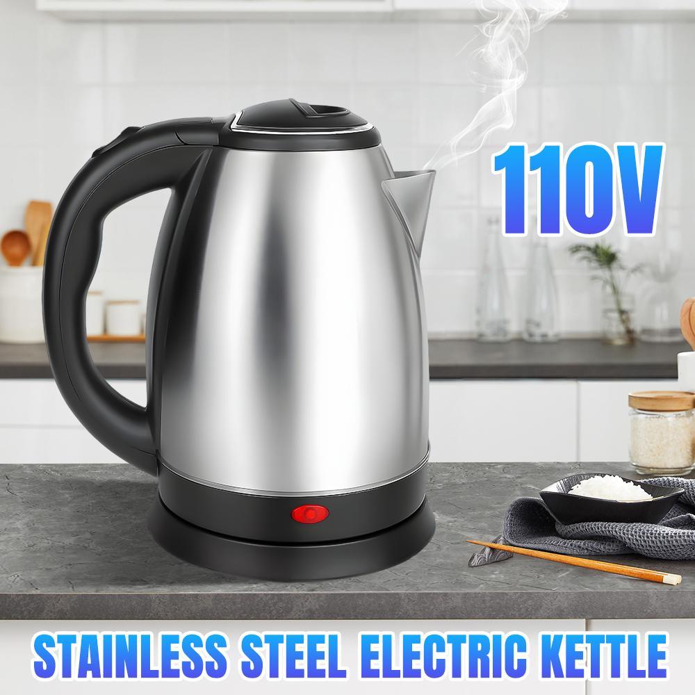 2-liter Stainless Steel Electric Kettle, Rapid Boiling, Automatic Power-Off, Dry-Burn Protection, Large Capacity Design, silvery Color, Suitable for Household and Kitchen Use