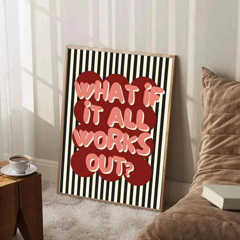 Heartfelt Inspirational Life Story W-What If It All Works Out Poster Lightfast self-adhesive posters ideal for gifting and adorning walls in bedrooms living rooms bars cafes and eateries high-def printing water-repellent safeguard