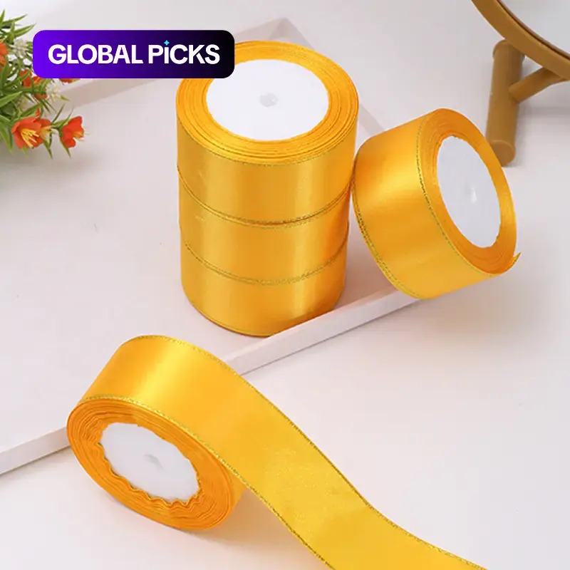 Satin Ribbon, 5 Rolls Soft Ribbons for Gift Wrapping Wrapping Ribbon for DIY Cake Decoration, Wedding & Party Bow Decor, Creative Packaging & Bouquet Accessories #GLOBAL PICKS