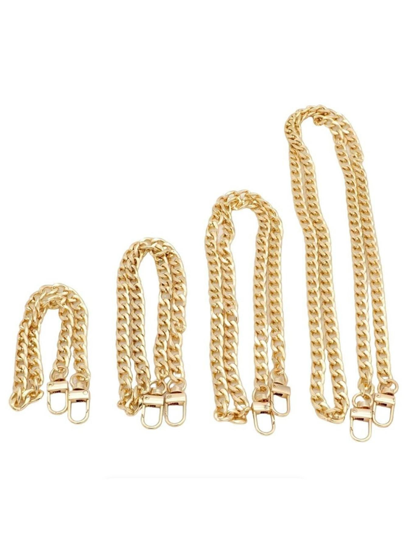 Multi-Size Metal Curb Chain Bag Strap, Silver Color Replacement Shoulder Strap, Removable Adjustable Strap, Detachable Chain Strap, 20-120cm Length, Universal Handbag Accessory, Accessories For Bags