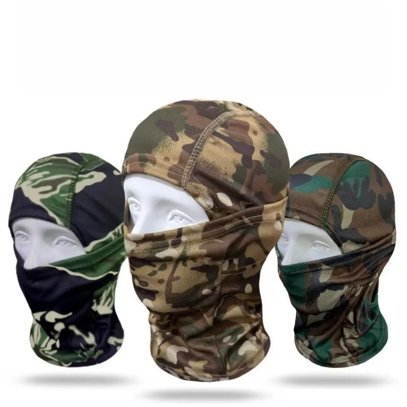 Tactical Camouflage Balaclava Full-Face Ski Mask - Motorcycle Mask, Balaclava Headwear, Protective, Dustproof, UV-Protective, Breathable, Windproof Gear for Cycling, Hiking, Fashion Accessory Gift, Protective Gear, Motorcycle Accessories