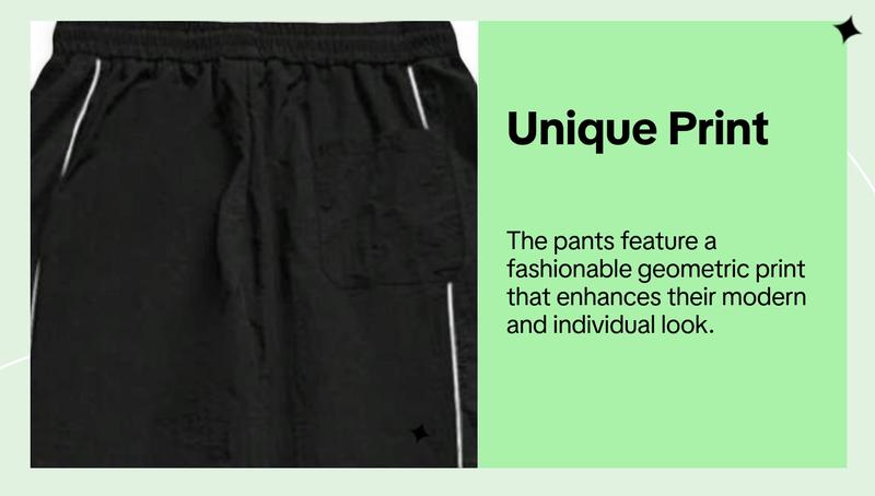 Men's Casual Sports Pants, Loose Fit, Elastic Cuff, Fashion Print, Lightweight Fabric, Perfect for Daily Wear, Sports Bottoms