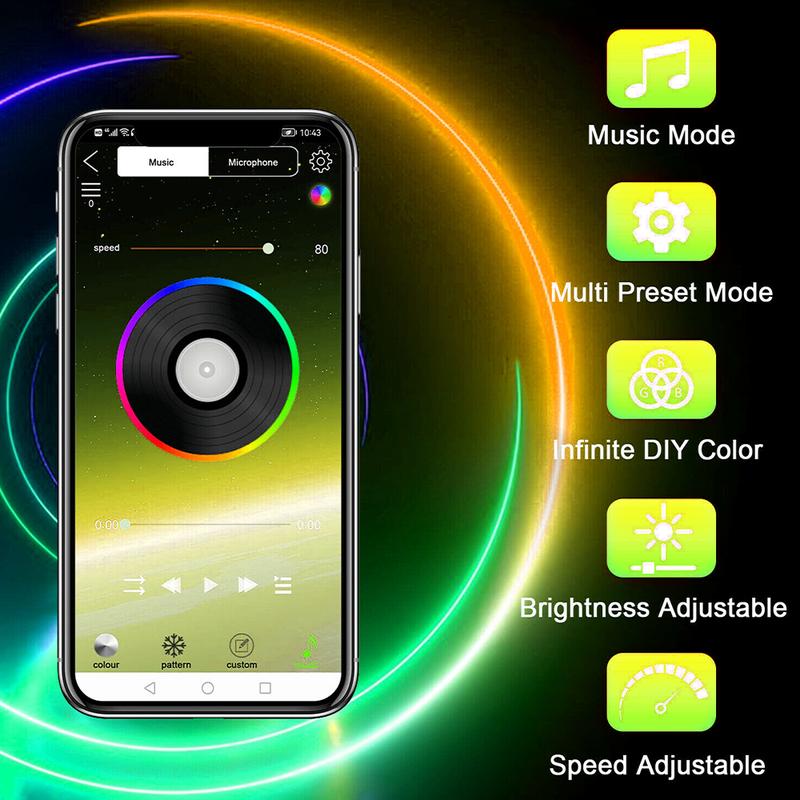 Multicolor RGB Rock Lights, 8/10/12/20 Pods Multicolor RGB LED Rock Lights Kit  Offroad Truck Underbody Neon , Bluetooth APP/Remote Control, Flashing Music Mode Wheel Well Light, For Pickup Truck ATV UTV RZR SUV