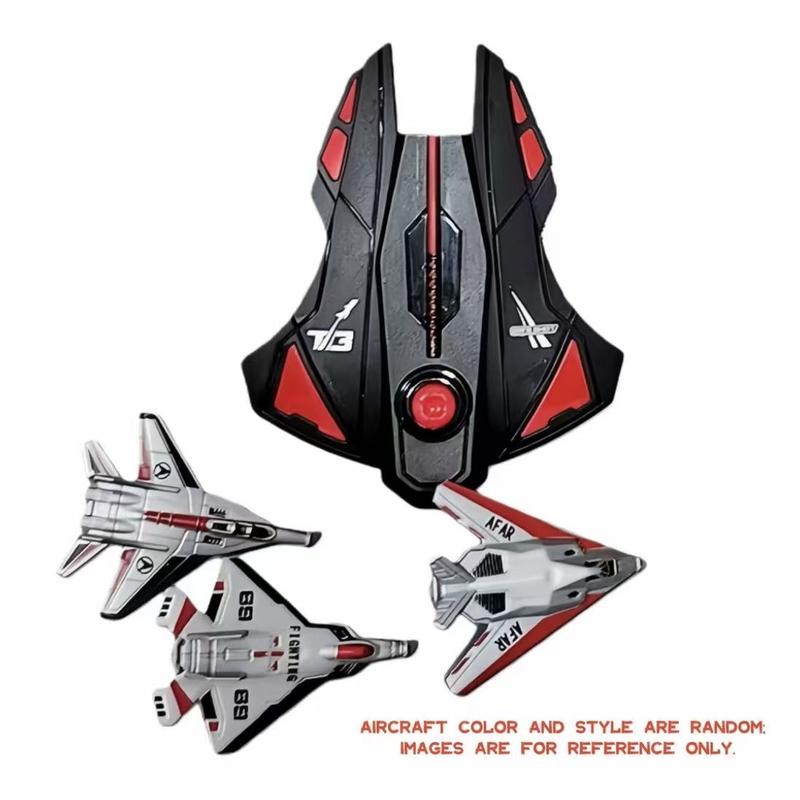 Launchable Flying Toy Manual Launcher Model Military Series, Parent-Child Interaction Dual Player Battle Plane Gift