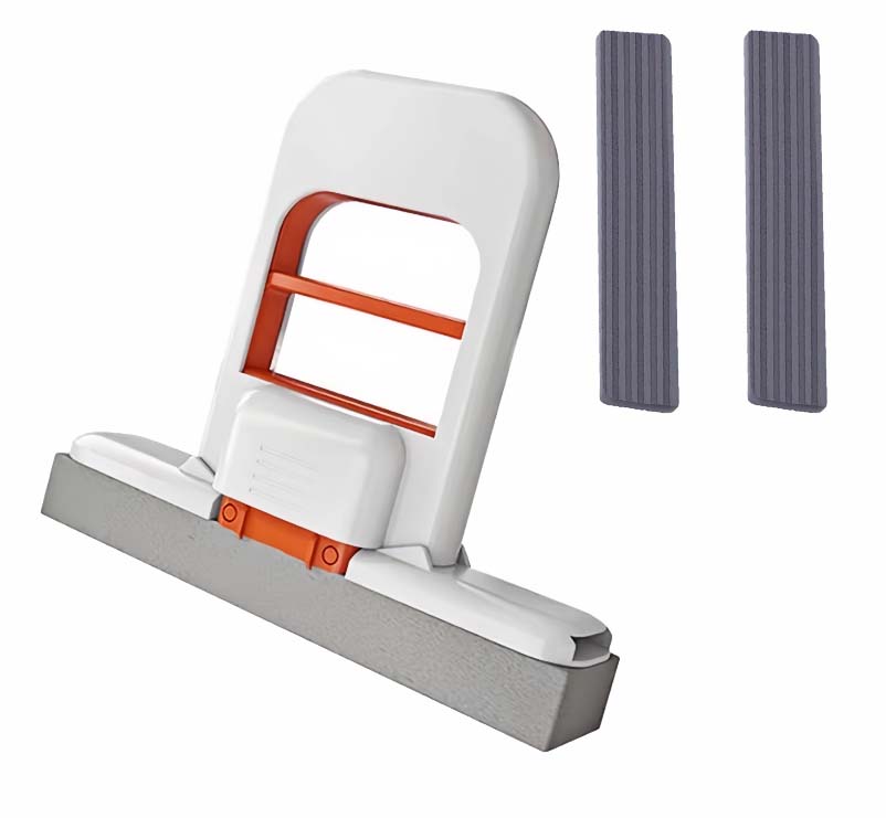 (2 count sponge heads) folding mini mop sponge absorbent no need to wash