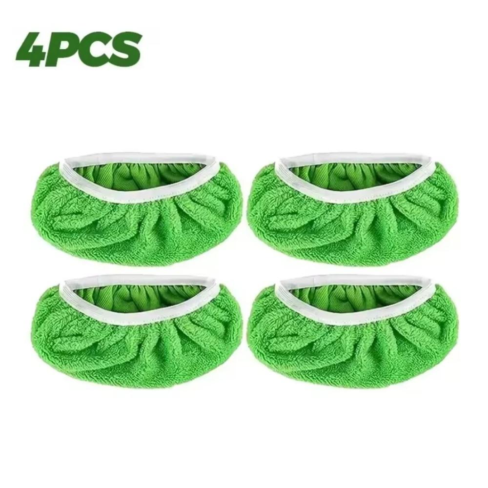 4 Pcs Reusable Ultra-fine Fiber Mop Pads High Water Absorption Universal Fit Most Standard Mops Firm Adhesion Cleaning Pads