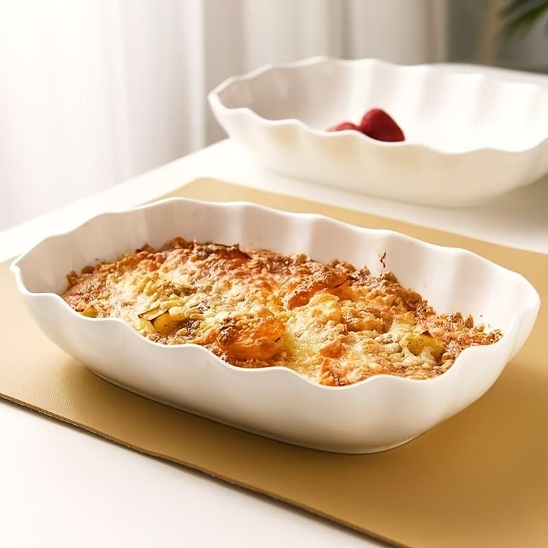 Elegant Ceramic Serving Platter, Rectangular Plate for Pasta, Dessert, Cheese & Charcuterie, Perfect for Holiday Table Decor