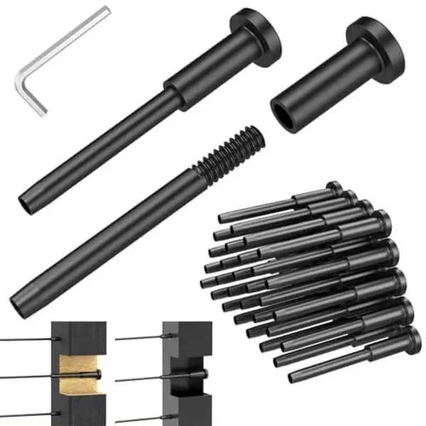 CKE 30 Pack Black Invisible Cable Railing Kit, T316 Stainless Swage Tensioner for 1/8" Cable Railing System, Invisible Receiver and Stud End for 2x2 Wooetal Post BCR31