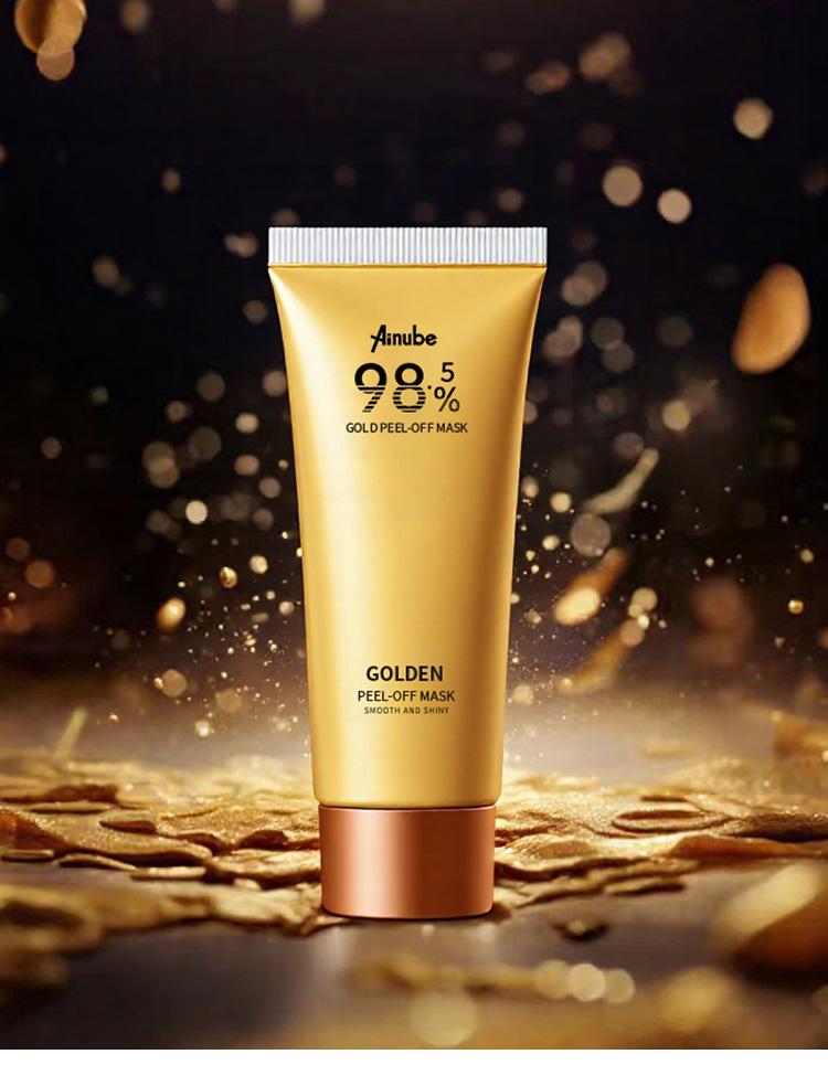 Gold Foil Peel Off Mask Kit l98.5% EssenceFormula |Deep Cleansing, Blackhead RemoverMoisturizing & Pore Minimizing Face Mask withBrush | Luxury Skincare for Women & Men,Hydrating Brightening Self Care Gift Set