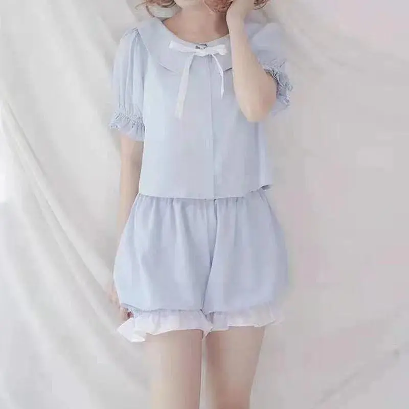 Women Cute Ruffle Knickers Bloomers Kawaii Pumpkin Shorts Frilly Knickers Nightwear JK Lolita Safety Shorts Pants Loungewear