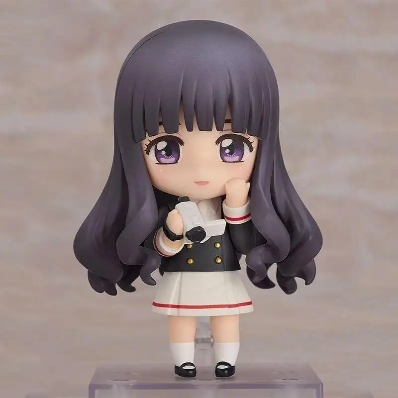 Anime Cardcaptor Sakura Omoyo Daidouji Figure Tomoe Junior High School Uniform Q-Version Doll Model Desktop Ornament Collectible
