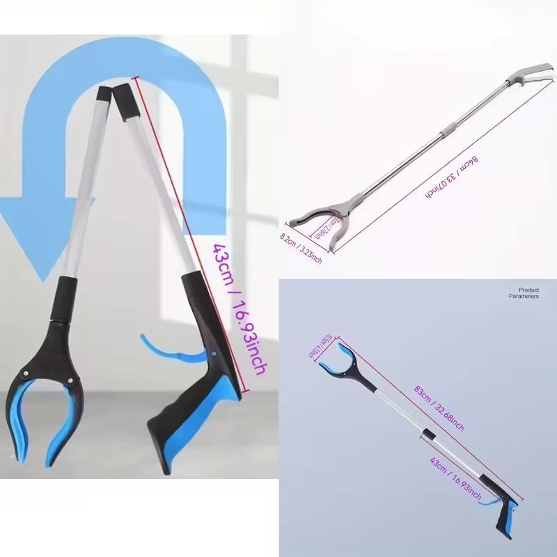Multifunctional Thickened Garbage Picker, Foldable Trash Clamp, Durable Aluminum Alloy Waste Grabber, Ideal for Cleaning, Convenient, Portable