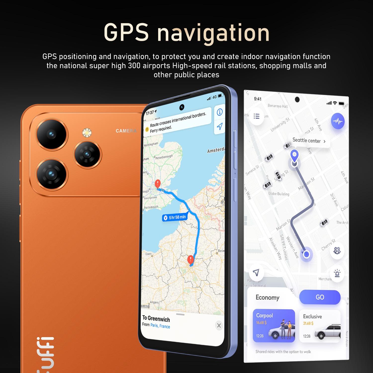 FUFFi-M17 PRO Fashion Smartphone, 6.56-Inch HD Screen, 4GB RAM + 32GB ROM, 3100 mAh Battery, 5MP + 13MP Cameras, Dual-SIM Dual-Standby, Expandable Memory, Android 12.0, 4G Network