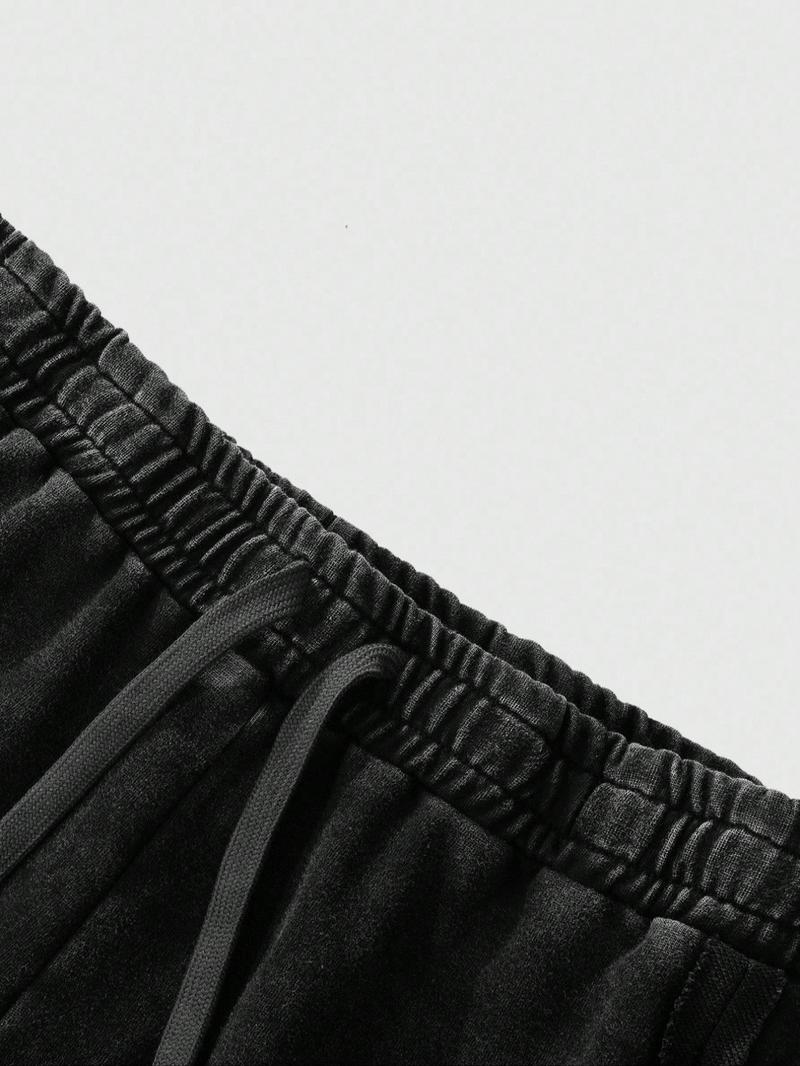 Men's Street Style Cotton Short Sleeve T-Shirt & Wide Leg Pants Set, Casual Y2K Fashion, Daily Wear, Holiday Gift, Sportswear