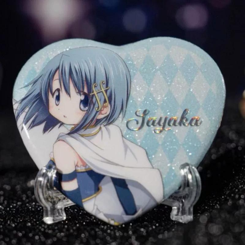 Anime Puella Magi Madoka Magica Kaname Madoka Cosplay Brooch Metal Heart Badge Tomoe Mami Backpack Pins Accesorios