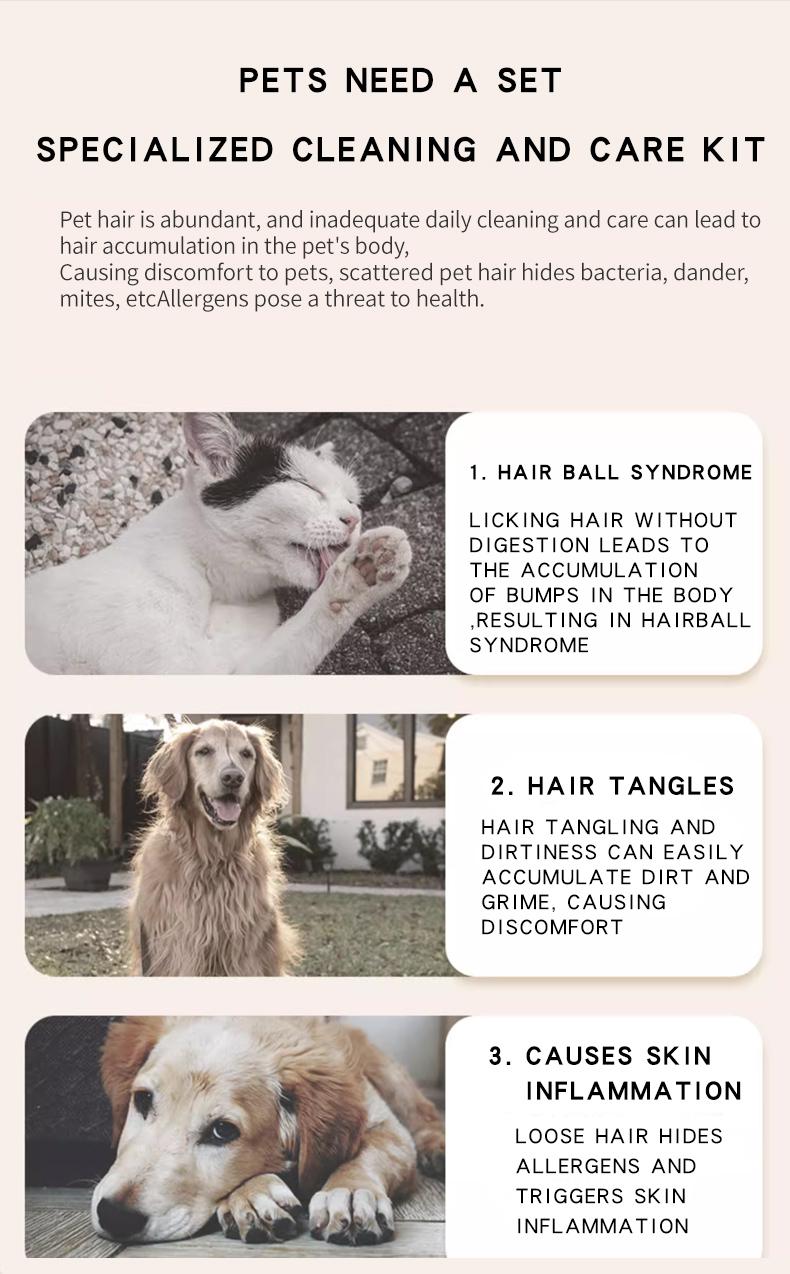 Multi-Functional Pet Hair Remover, Four-In-One Cat Hair Cleaner, Automatic Vacuum Brush, Carpet Bed Cat Fur Remover, Home Car Use