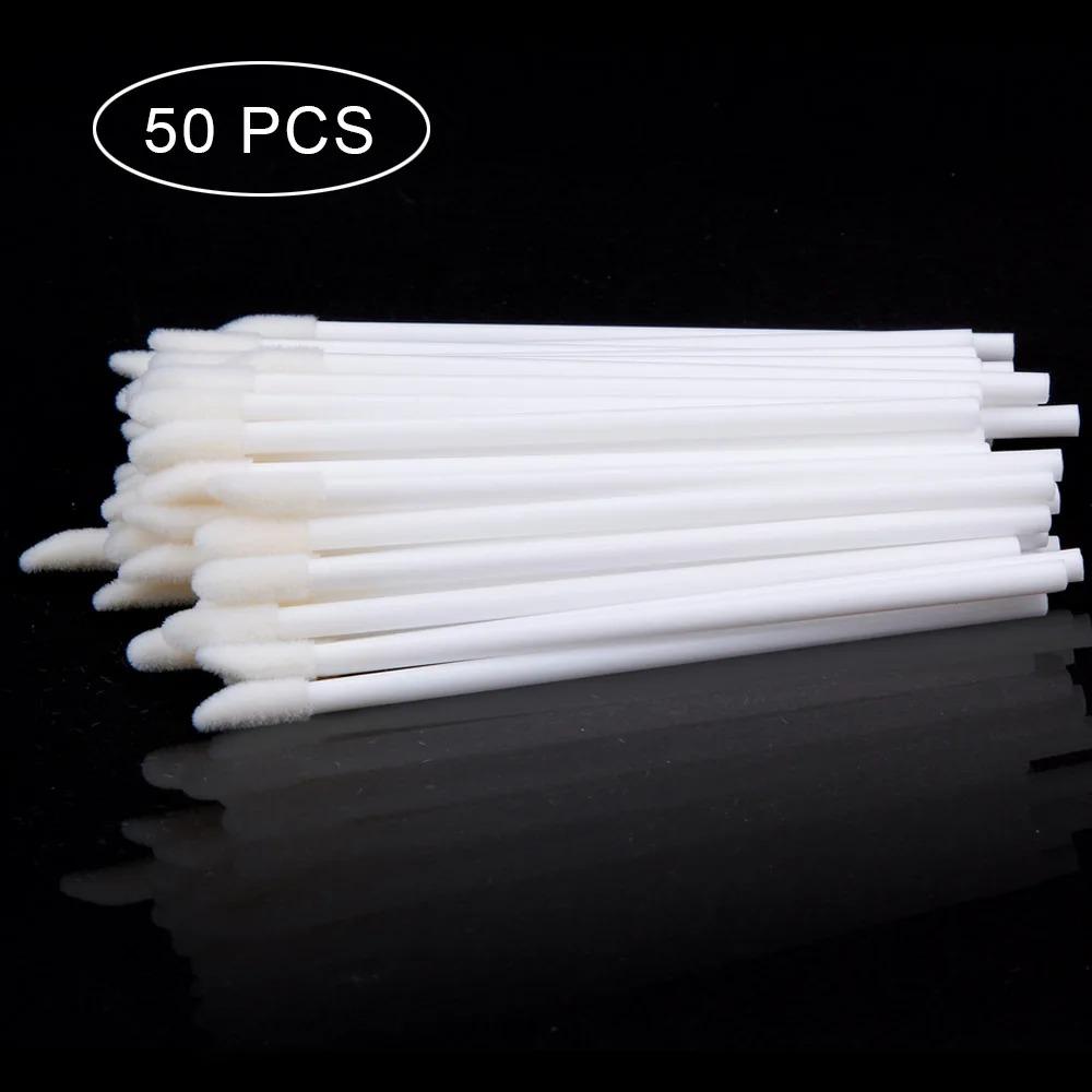 50/100pcs Disposable Lip Lint-Free Applicators, Lipstick Testers Wands, Makeup Lip Brushes, Beauty Tool for Smooth Application