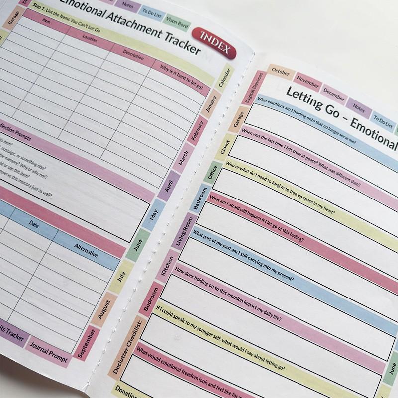 2026 Declutter Journal Workbook for Household Organization, Casual Style Family Decluttering Guide, Perfect for Home Organization